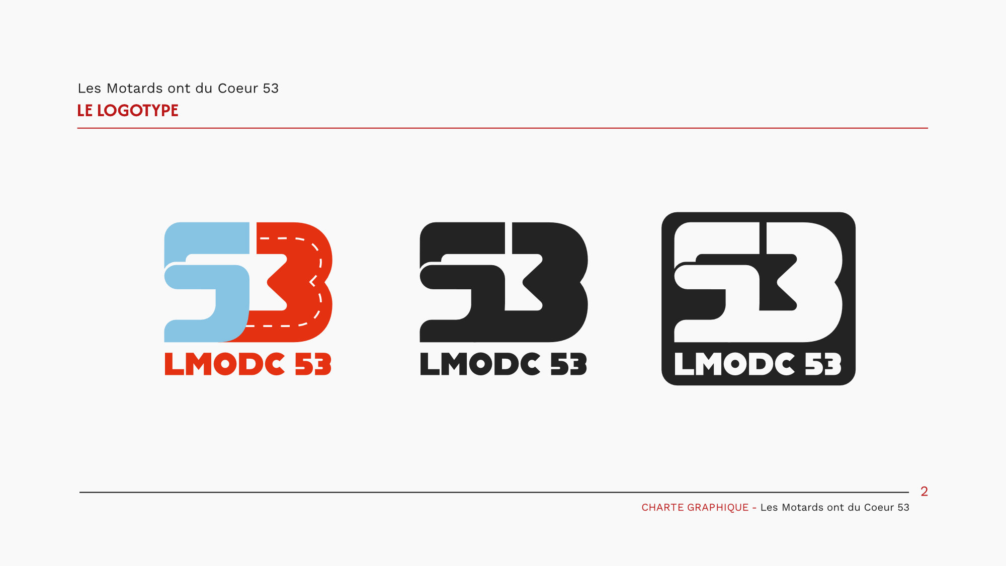 Logo Les motards ont du coeur 53